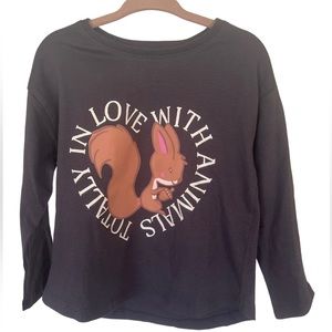 ZARA animal lover long sleeve top